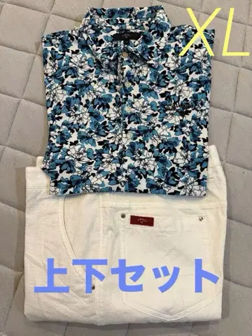 캘러웨이 레드 라벨 팬츠 꽃무늬 셔츠 LL 새상품급