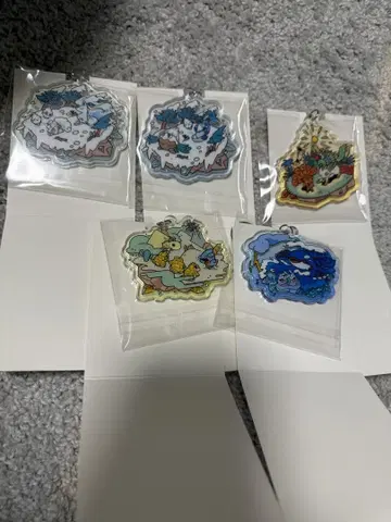 포켓몬 센터 바스락 아크릴 키링 컬렉션 5종 세트