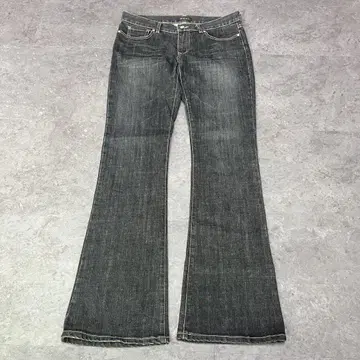 00s 아카이브 플레어 데님 팬츠 블랙 Y2K