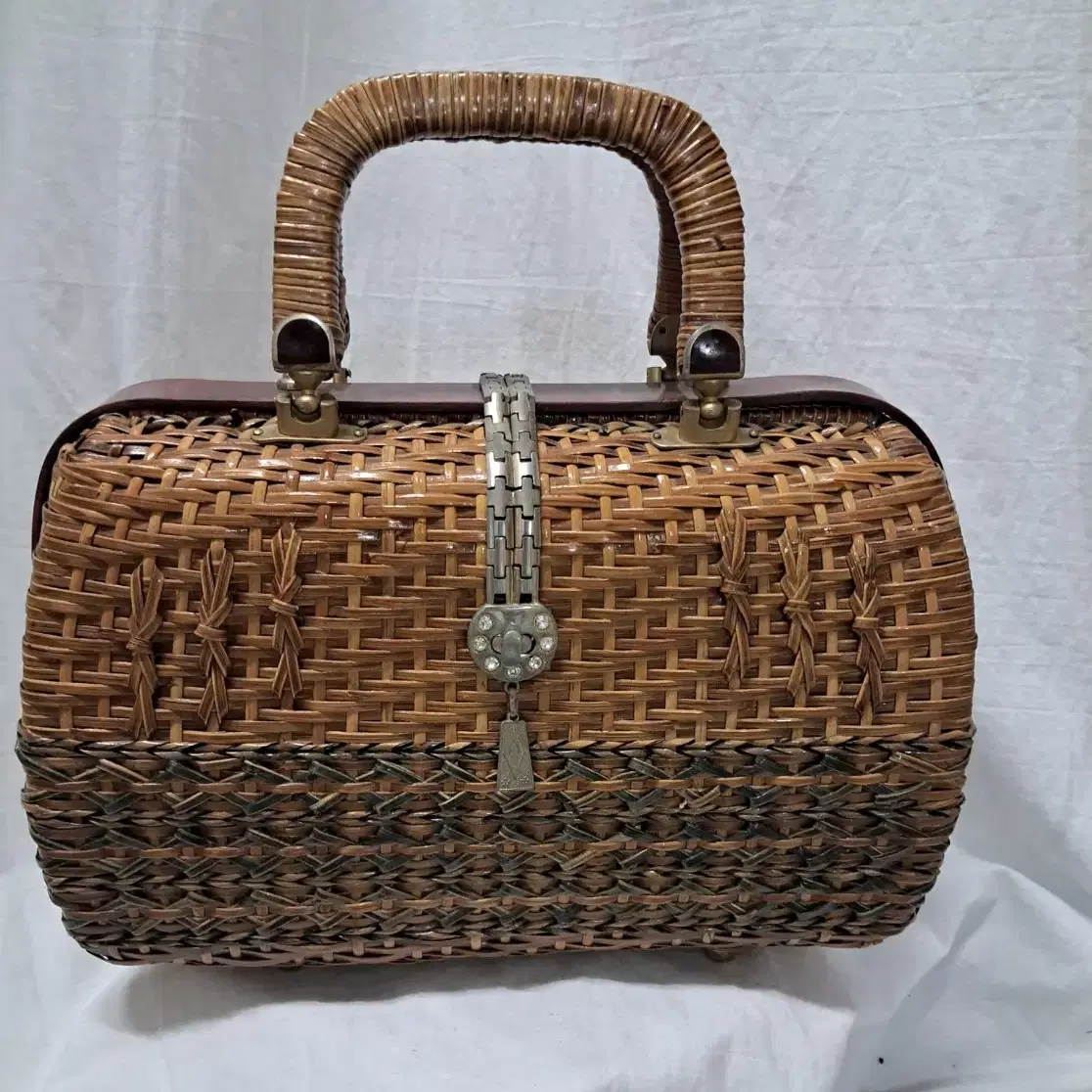 vintage bamboo handbag