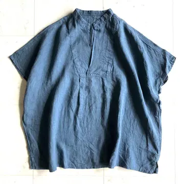 nest Robe 네스트로브 린넨 와이드 블라우스 린넨 100% 블루