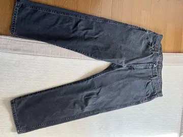 RUSTLER 스트레이트 데님 38x30 이후 염색 블랙 데님 검정