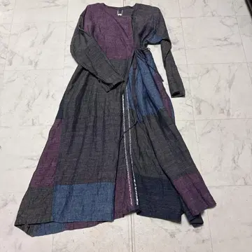 쿠루메 가스 기에몬 KURUMI 패치워크 롱 원피스