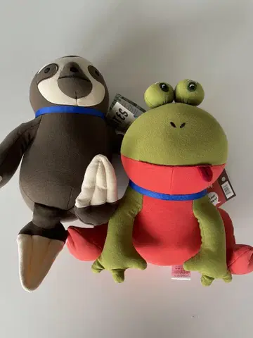 Yogibo 나무늘보와 개구리 봉제 인형 세트