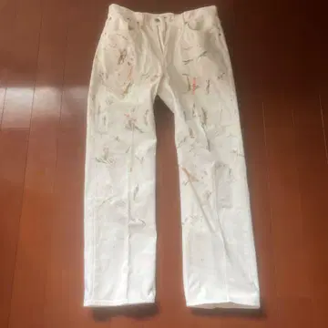 AURALEE 오라리 핸드 페인트 데님 팬츠 32