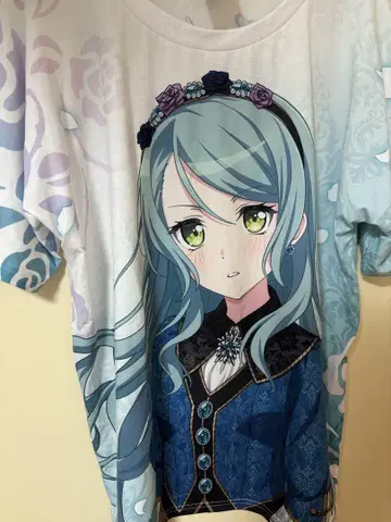 뱅드림 Roselia Rosenchor 풀 컬러 티셔츠 히카와 사요