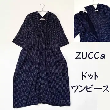 새상품급 ZUCCa 넉넉한 도트 무늬 변형 디자인 원피스 겉옷 주카