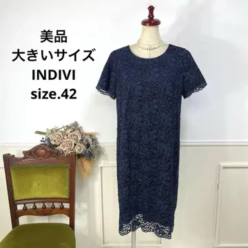 새상품급 빅 사이즈 INDIVI 레이스 원피스 자유구 23구