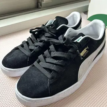 푸마 스웨이드 블랙/화이트 스니커즈 27.5cm
