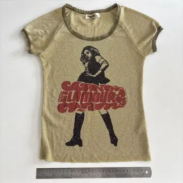 Hysteric Glamour 글리터 반팔 티셔츠