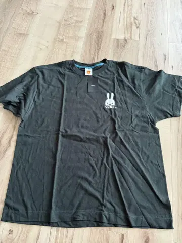 CUNE 토끼 프린트 티셔츠 XL 블랙