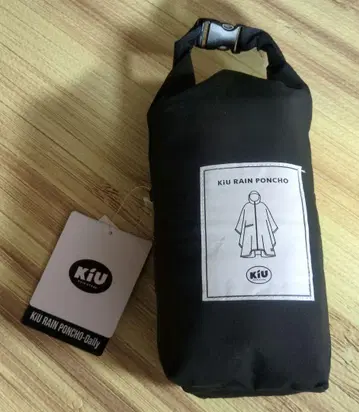 새상품 Kiu 키우 판초 레인코트 카파 롱 블랙 검정 남자 여자