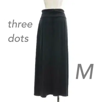 three dots 블랙 롱 스커트 M 레이온 맥시 블랙