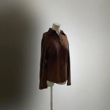 '유럽 90s 빈티지 가죽 셔츠 스웨이드 부드러운 천연 가죽 유로