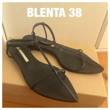 BLENTA 블랙 플립플랍 38