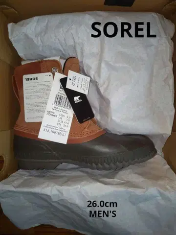 새상품: SOREL 하프 부츠 26.0cm MEN'S
