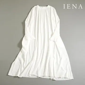507t*새상품급 이에나 IENA 코튼 레이온 보일 개더 원피스