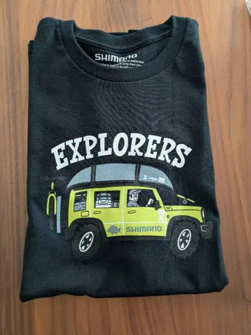 시마노 그래픽 코튼 티셔츠 EXPLORERS L 사이즈