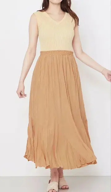 Feroux 페루 니트 콤비 원피스 택 포함 미사용품
