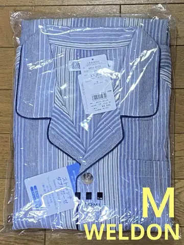 WELDON 봄/여름용 스트레치 더블 거즈 긴팔 파자마 M