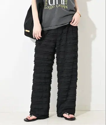 SLOBE IENA 프릴 컷 팬츠