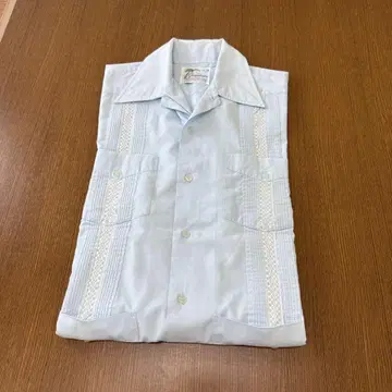 GUAYABERA 빈티지 자수 쿠바 셔츠