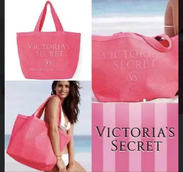 Victoria's Secret 토트백 코랄 핑크 파일 소재