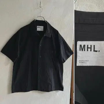 23SS MHL. 코튼 린넨 오픈 카라 셔츠 마가렛 호웰