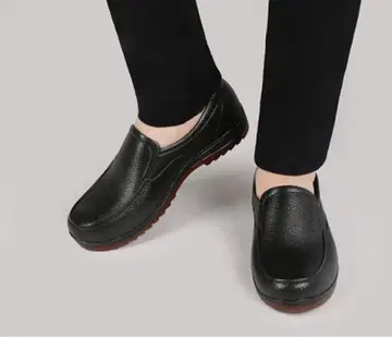 블랙 슬립온 캐주얼 슈즈
