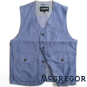 McGREGOR 맥레거 정가 16,000엔 코튼 혼방 베스트 베스트 L
