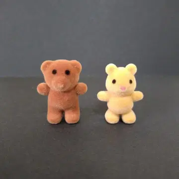 실바니안 패밀리 곰, 다람쥐 봉제 인형 세트 미니어처