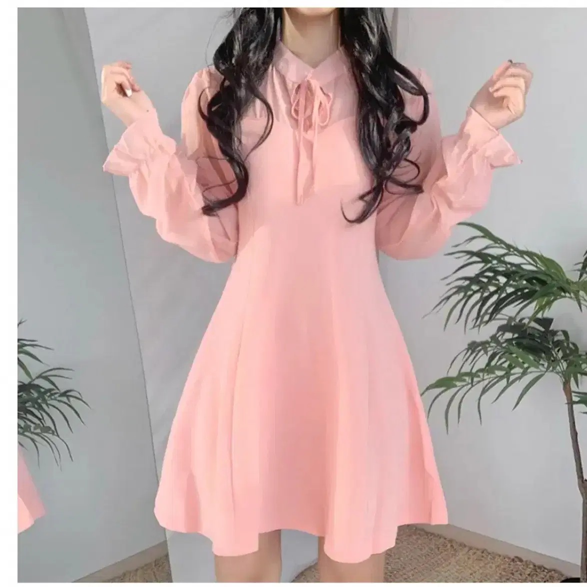 Shirring Long Onepiece #원피스 on Bunjang Global Site.