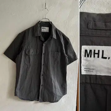 새상품급 MHL. 코튼 린넨 오픈 카라 셔츠 마가렛 호웰