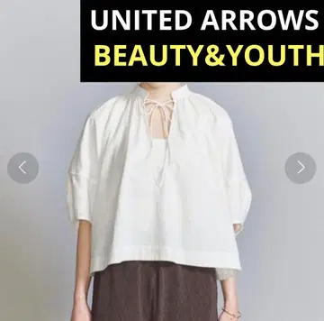 UNITED ARROWS BEAUTY&YOUTH 린넨 면 화이트 상의