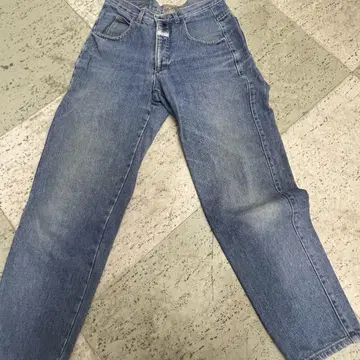 라이트 블루 스트레이트 데님 하이 웨스트