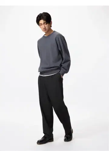 유니클로 턱 와이드 팬츠
