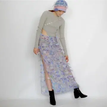 SUSAN FANG FLOWER-LASER CUT SKIRT 스커트