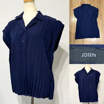 joseph 조셉 플리츠 블라우스 네이비 36