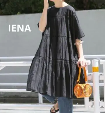 IENA 코튼 보일 플레어 슬리브 원피스 티어드 플레어