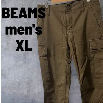 남성용 XL 카고 바지 빔즈 카키색 사이드 포켓 부착