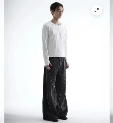 젠트 루이스 투톤 반플레어 데님
