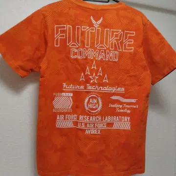 아비렉스 FUTURE COMMAND 티셔츠 M 사이즈 오렌지
