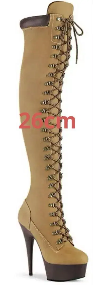 pleaser 땋은 니하이 부츠 빅 사이즈 26cm