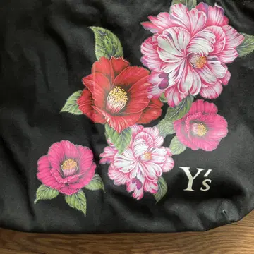 Y's 꽃무늬 에코백 블랙