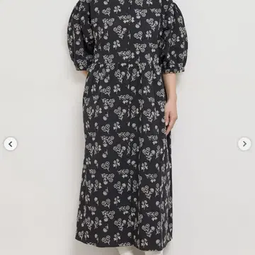 사만사 모스모스 자수 허리 원피스