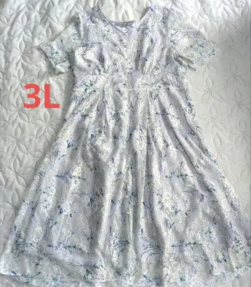 CLETTE 꽃무늬 레이스 원피스 3L 빅 사이즈