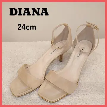 DIANA 오픈토 앵클 스트랩 베이지 하이힐 24cm