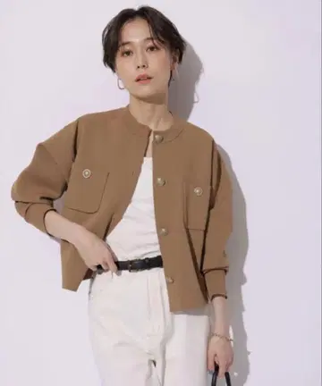 arpege story 금장 버튼 니트 자켓