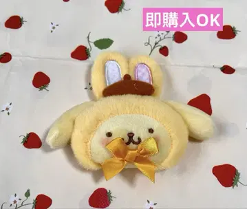 미사용 새상품 폼폼푸딩 토끼 헤어 클립 산리오 한정품