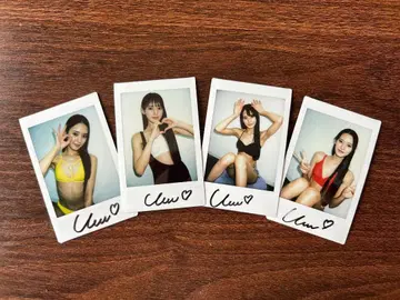 야가케 우미 친필 사인 폴라로이드 4장 세트